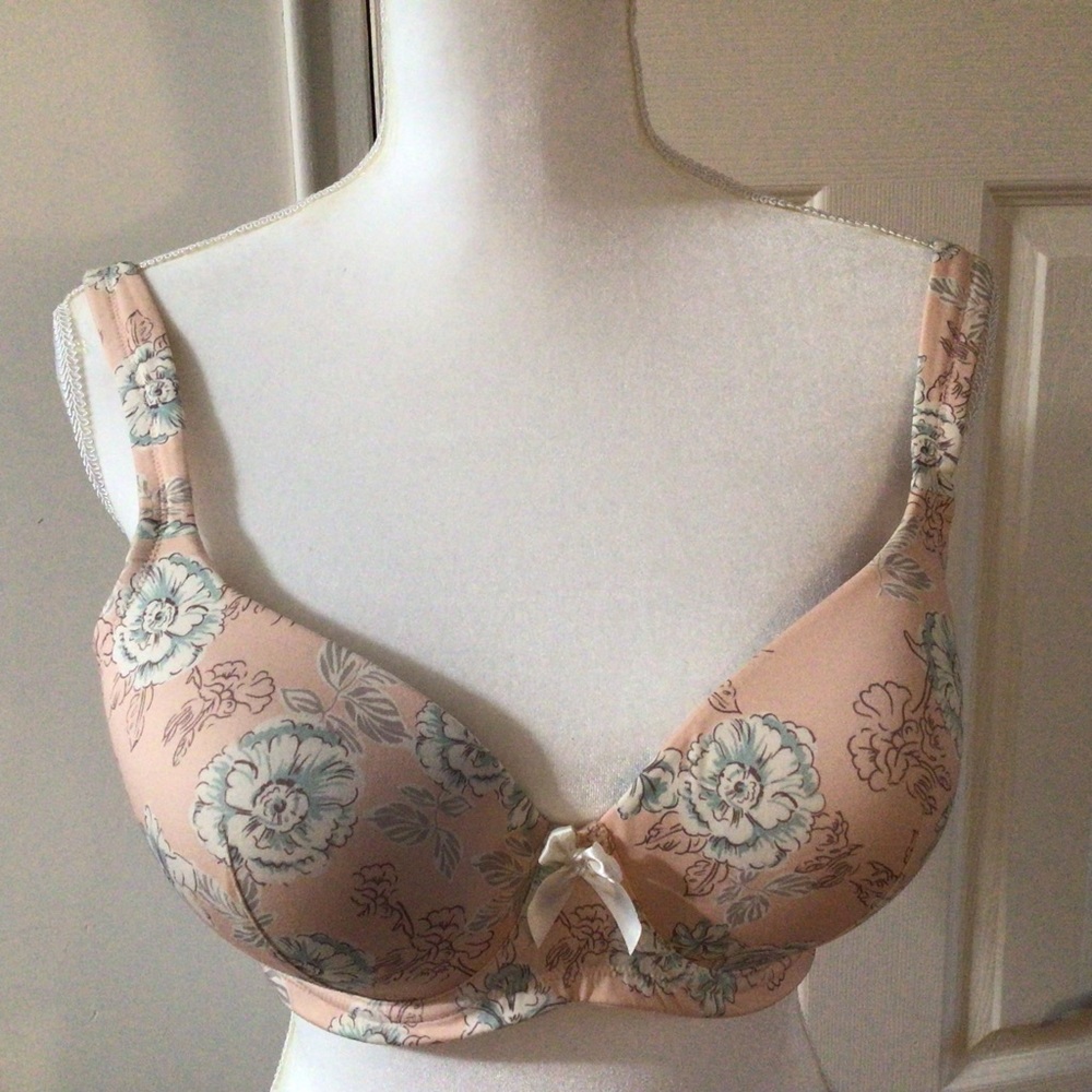 Soma Pink Floral Print Padded Underwire Bra 38D